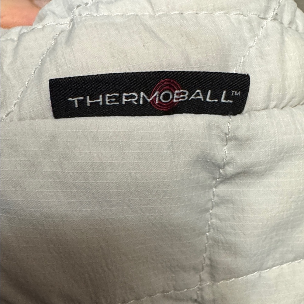 The North Face Thermoball Women's Light Gray Puffer Jacket with Hood - Picture 6 of 9
